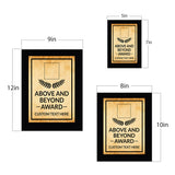 Above and Beyond Award Personalized (Black) Wall Plaque With Easel Acrylic Stand | Workplace Recognition Ceremonies Award Plaques