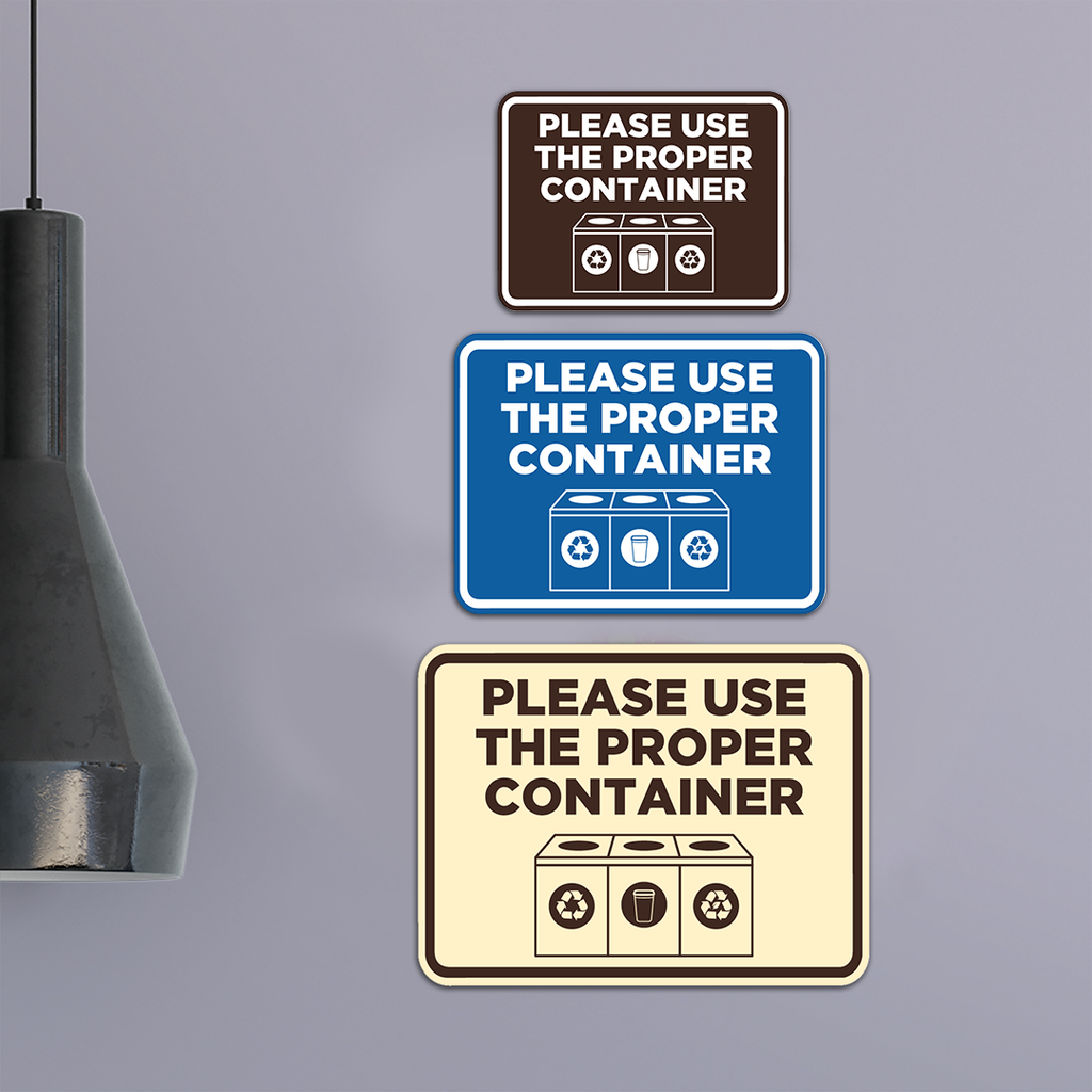 Signs ByLITA Classic Framed Please Use The Proper Container Wall or Do ...