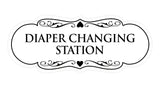 Designer Diaper Changing Station Sign