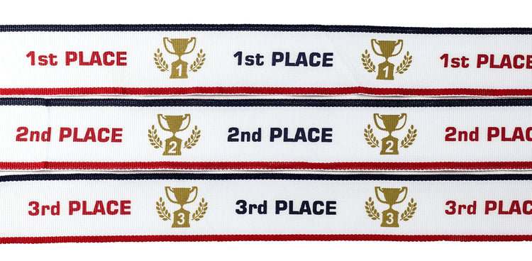 1st 2nd 3rd Place High Relief Award Medals - 3 Piece Set (Gold, Silver, Bronze) Includes Custom Designed Neck Ribbon
