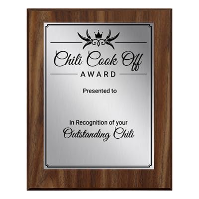 Signs ByLITA Customizable Chili Cook Off Award Wooden Plaque | Easel Mount Option | Recognition Gift for Chili Cook Off Competitors and Participants
