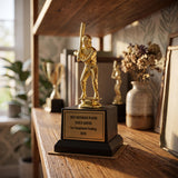 All Quality Baseball Trophy, Custom Engraved 5" Batter Figure, Black Base — Personalized Little League Award, MVP & Outstanding Player Gift for Boys