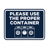 Signs ByLITA Classic Framed Please Use The Proper Container Wall or Door Sign