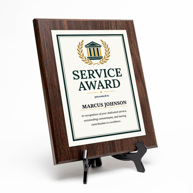 Legal and Justice Theme Award Personalized Wall Plaque With Easel Acrylic Stand | Professional/Industry Recognition Award Plaques