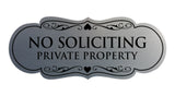 Designer No Soliciting Private Property Sign