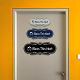 Signs ByLITA Designer Bless This Nest Durable ABS Plastic Laser Engraved Easy Installation Elegant Design Wall or Door Sign
