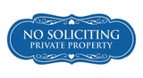 Designer No Soliciting Private Property Sign