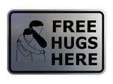 Classic Framed Free Hugs Here Wall or Door Sign
