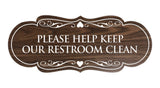Designer Please Help Keep Our Restroom Clean Sign