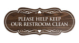 Designer Please Help Keep Our Restroom Clean Sign