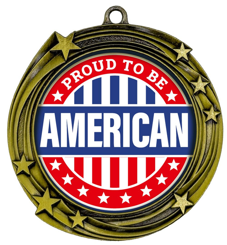 USA High Relief Metal Medals | Patriotic Awards and America Pride (3 Pack)