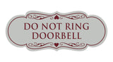 Designer Do Not Ring Doorbell Sign