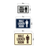 Classic Framed Male Locker Room Wall or Door Sign