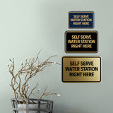 Signs ByLITA Classic Framed Self Serve Water Station Right Here Wall or Door Sign