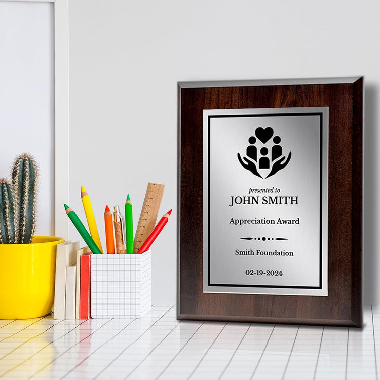 Donor and Patron Gratitude Custom Award Plaque | Easel Mount Option | Recognition and Service Personalizable Plaque
