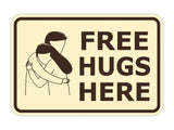 Classic Framed Free Hugs Here Wall or Door Sign