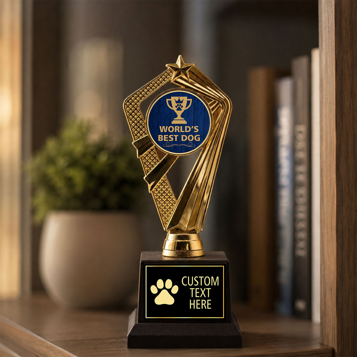 Gaucho Goods World’s Best Dog Trophy, Custom Engraved Dog Award — Personalized Gift for Dog Lovers, Gotcha Day & Birthdays