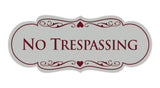 Designer No trespassing Sign