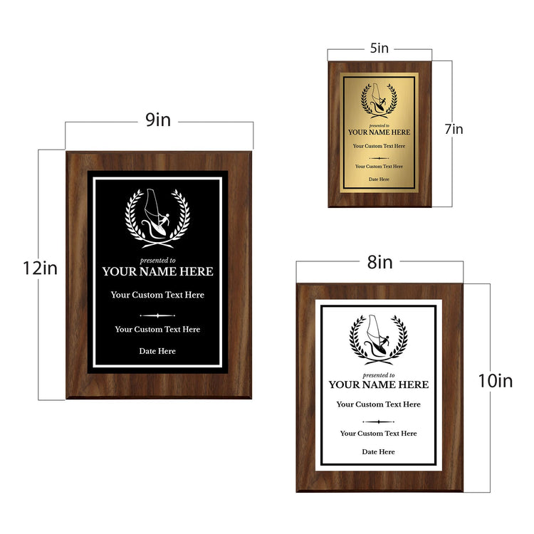 Windsurfing Customizable Wooden Award Plaque | Easel Mount Option | Achievement and Recognition Personalizable Plaques | Sports Award