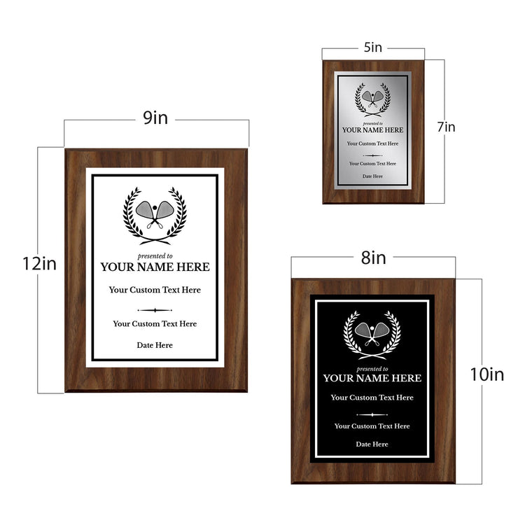 Racquetball Customizable Wooden Award Plaque | Easel Mount Option | Achievement and Recognition Personalizable Plaques | Sports Award