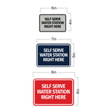 Signs ByLITA Classic Framed Self Serve Water Station Right Here Wall or Door Sign