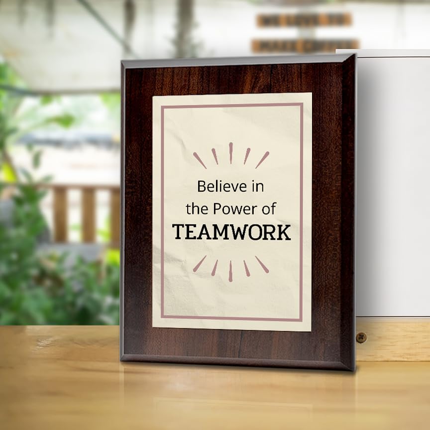 Believe in the Power of Teamwork Decorative Wall Plaque With Easel Acrylic Stand | Motivational Decor