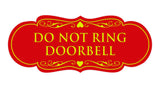 Designer Do Not Ring Doorbell Sign