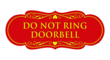 Designer Do Not Ring Doorbell Sign