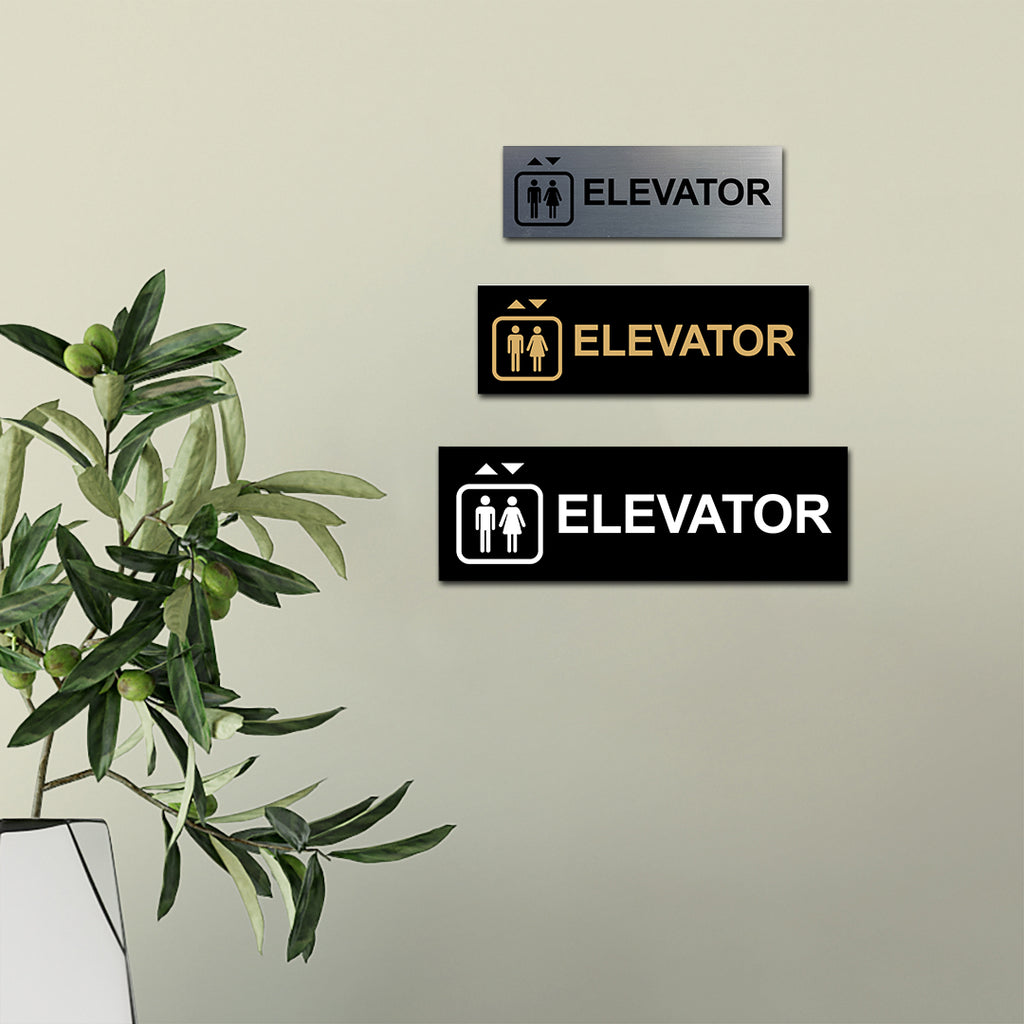 Basic Elevator Wall or Door Sign – Pacific Sign and Stamp