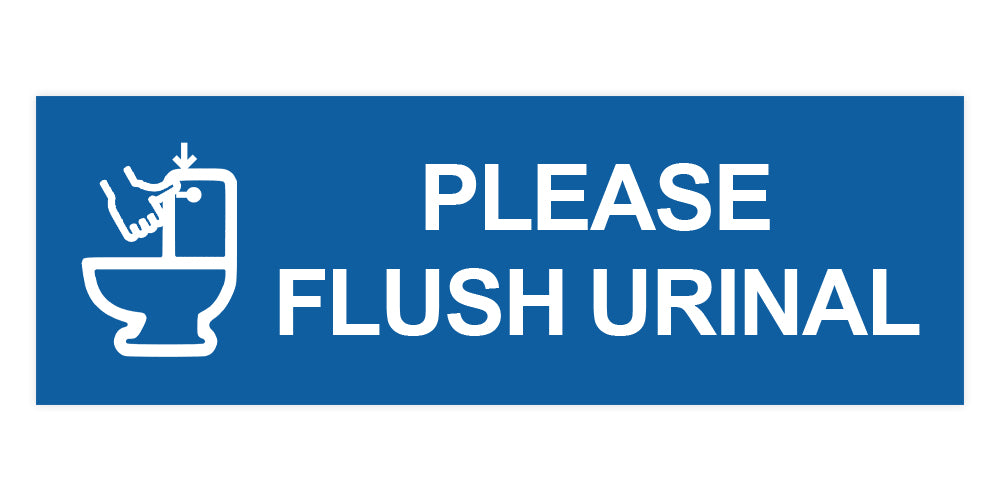 Basic Please Flush Urinal Wall or Door Sign