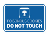 Signs ByLITA Classic Framed Poisonous Cookies Do Not Touch Durable ABS Plastic Laser Engraved Easy Installation Wall or Door Sign