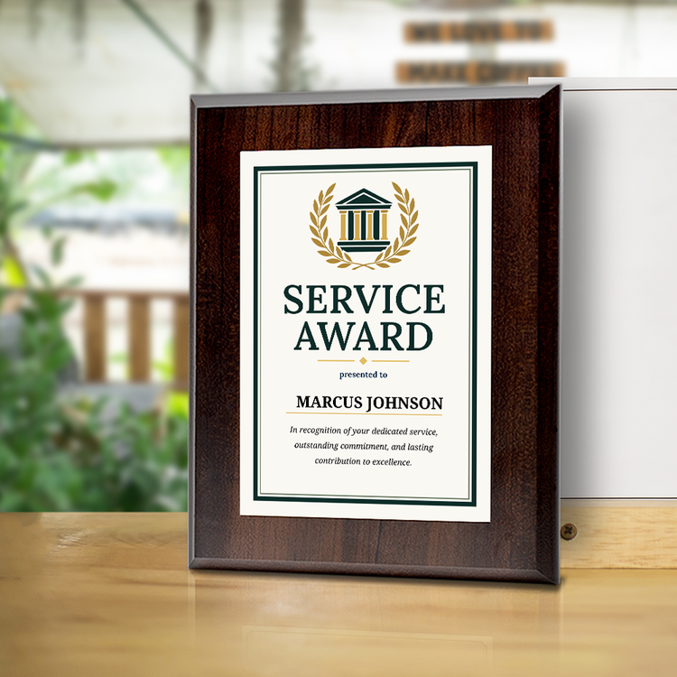 Legal and Justice Theme Award Personalized Wall Plaque With Easel Acrylic Stand | Professional/Industry Recognition Award Plaques
