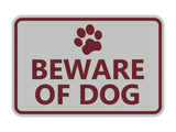 Classic Framed Beware of Dog Sign