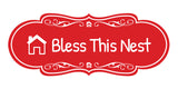Signs ByLITA Designer Bless This Nest Durable ABS Plastic Laser Engraved Easy Installation Elegant Design Wall or Door Sign