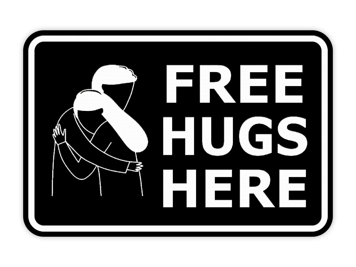 Classic Framed Free Hugs Here Wall or Door Sign