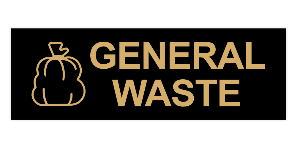 Basic General Waste Wall or Door Sign – Pacific Sign and Stamp