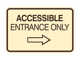 Signs ByLITA Classic Framed Accessible Entrance Only Wall or Door Sign