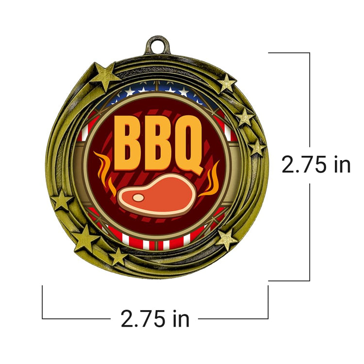 All Quality Stars Design BBQ Medal | Competition | High Quality Metal Medal - 1st, 2nd, 3rd Place