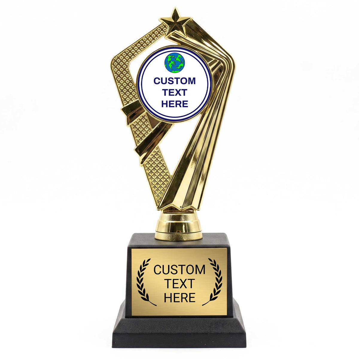 Academic Custom Insert Trophy Awards (Diploma, Globe, Grad Cap) - Engraved