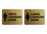 Signs ByLITA Classic Framed Men's Changing Room and Ladies Changing Room 2 PACK Wall or Door Sign