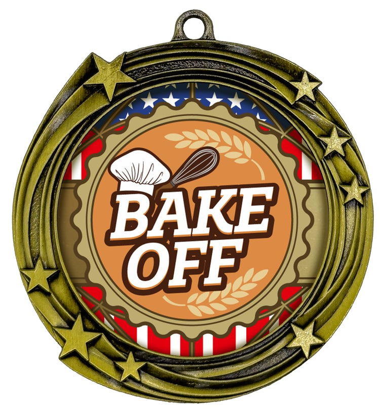 All Quality Stars Design Bake Off Medal | Competition Metal Medal - 1st, 2nd, 3rd Place