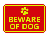 Classic Framed Beware of Dog Sign