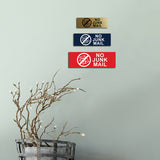 Basic No Junk Mail Wall or Door Sign