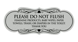 Designer Please Do Not Flush Etiqutte Sign