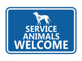 Signs ByLITA Classic Framed Service Animals Welcome Wall or Door Sign