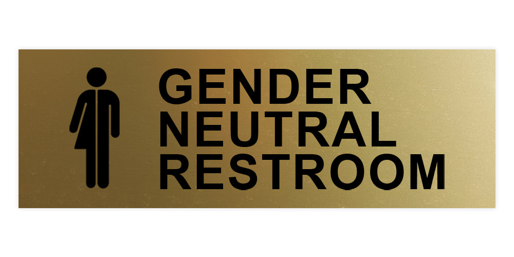 Basic Gender Neutral Restroom Wall or Door Sign
