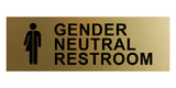 Basic Gender Neutral Restroom Wall or Door Sign