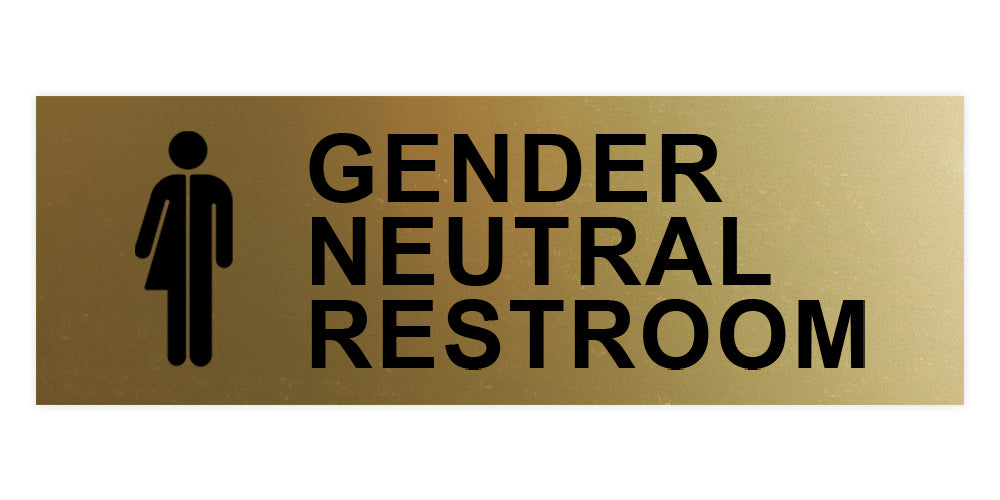 Basic Gender Neutral Restroom Wall or Door Sign – Pacific Sign and Stamp