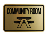 Classic Framed Community Room Wall or Door Sign