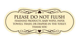 Designer Please Do Not Flush Etiqutte Sign